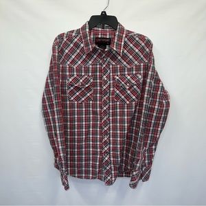 Northpoint Snap Up Adult XL Mens Multicolor Long Sleeve 100% Cotton Shirt